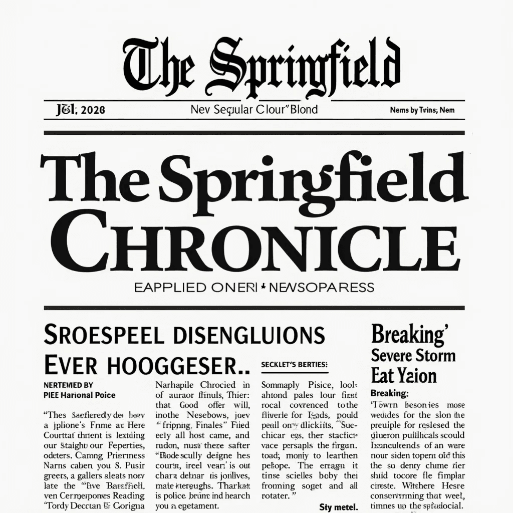 The Springfield Chronicle - Local News Example