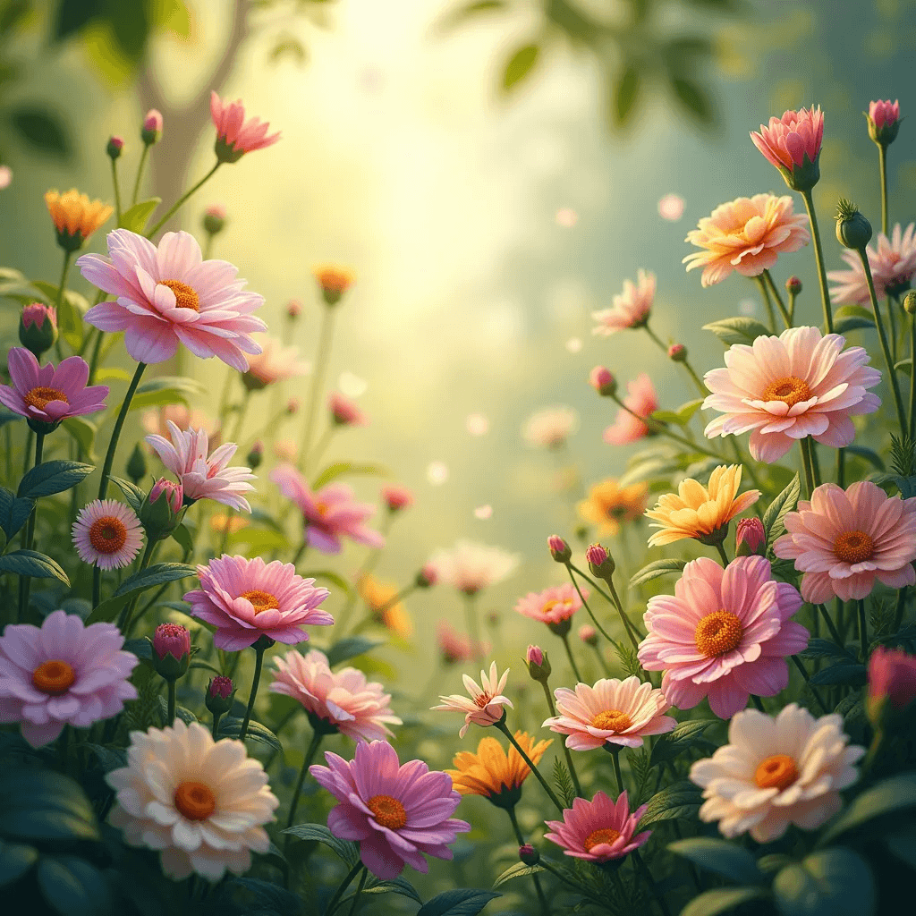 Create Beautiful Flower Names background