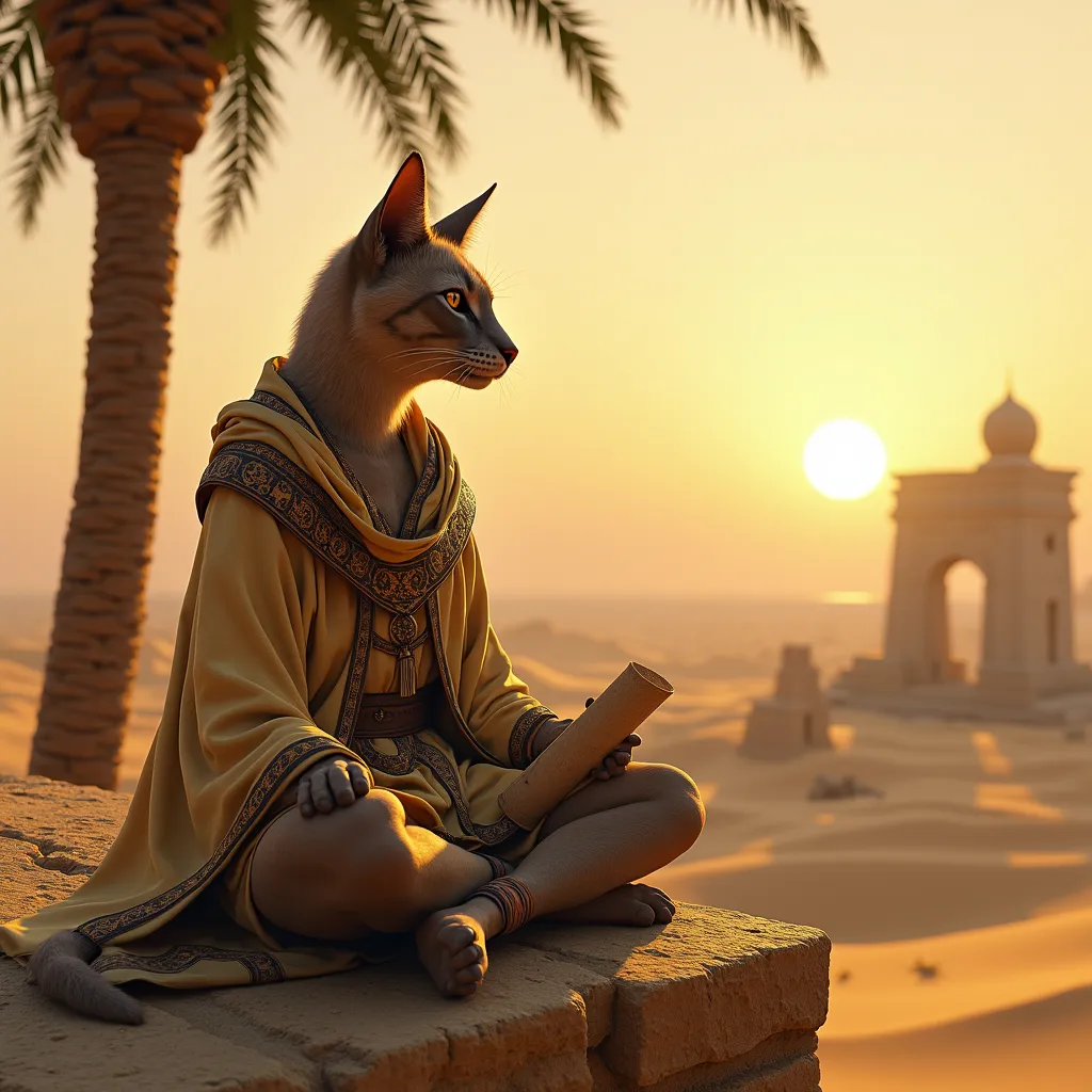 Khajiit character contemplating khajiit names generated by the Khajiit Name Generator